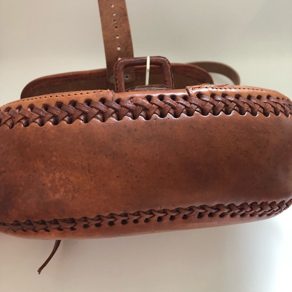 Handmade Floral Embroidered Leather Crossbody Bag - Picture 8 of 11